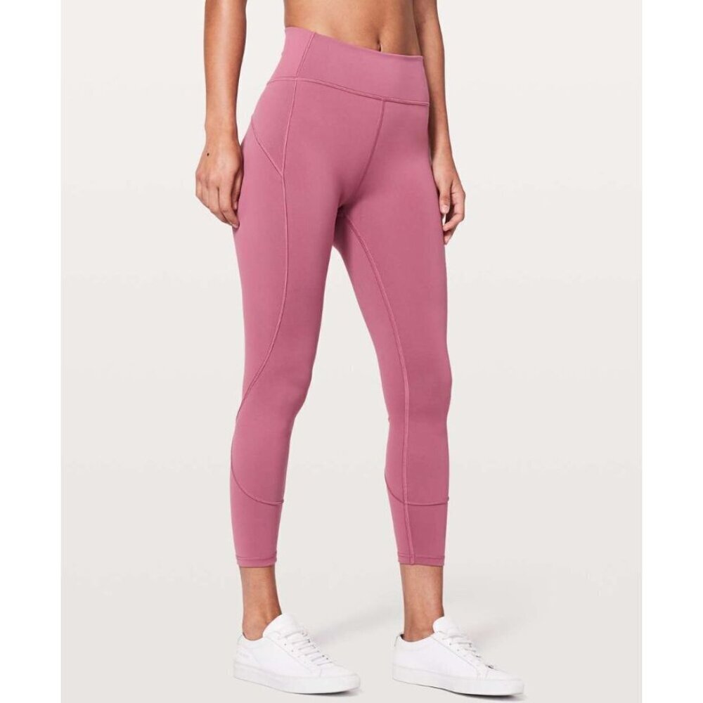 Lululemon In Movement 7/8 Tight *Everlux 25 Moss Rose Size 2